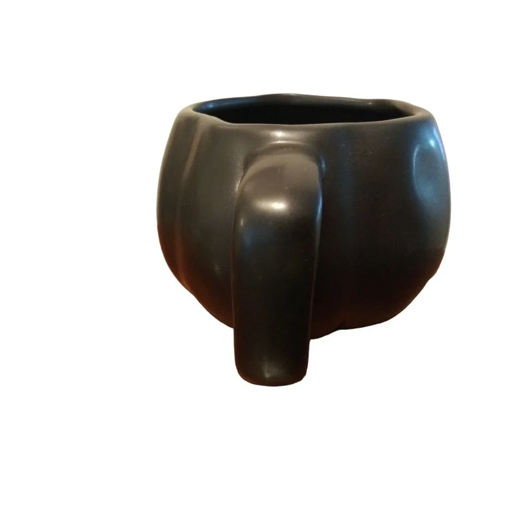 Rae Dunn 'FALL' Black Pumpkin Shaped Coffee Mug Tea Cup Gold Font NW… - Picture 4 of 8